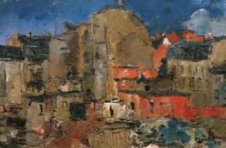 Herbert Boeckl, Berliner Hinterhäuser (Altberliner Häuser), 1922, Öl auf Leinwand, 41,5 x 61 cm…