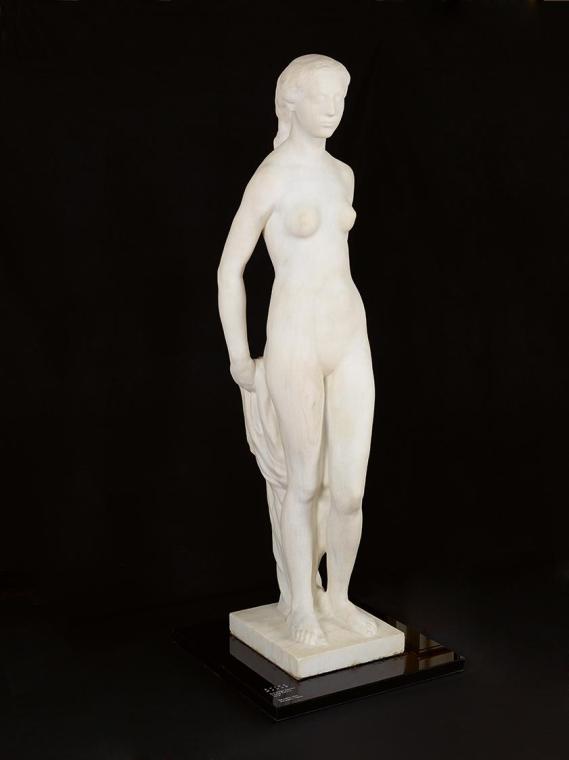 Anton Hanak, Die junge Sphinx, 1916, Marmor, 187 x 45 x 40,5 cm, Belvedere, Wien, Inv.-Nr. 2067