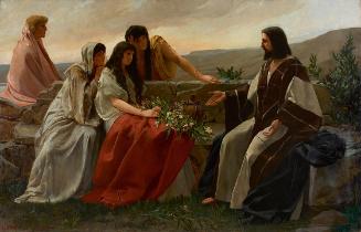 Alexander Demetrius Goltz, Christus und die Frauen, 1885, Öl auf Leinwand, 200 x 312 cm, Belved…