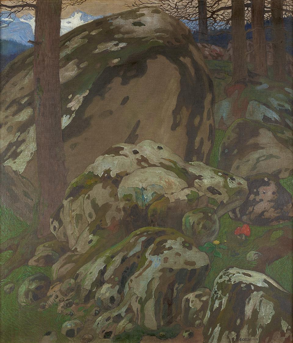Emil Orlik, Dachstein, 1904, Öl auf Leinwand, 102,5 × 88 × 2 cm, Belvedere, Wien, Inv.-Nr. 1061…
