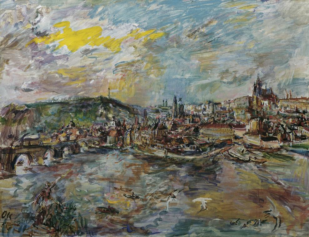 Oskar Kokoschka, Der Prager Hafen, 1936, Öl auf Leinwand, 91 x 117 cm, Belvedere, Wien, Inv.-Nr…