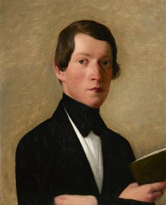 Michael Neder, Oberingenieur Leopold Musch im Alter von 35 Jahren, 1848, Öl auf Leinwand, 42 x …
