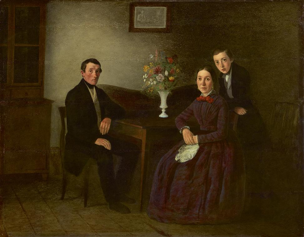 Michael Neder (Werkstatt), Familie Musch, undatiert, Öl auf Holz, 46 x 58,5 cm, Belvedere, Wien…