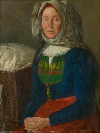 Michael Neder, Niederösterreichische Bäuerin, 1858, Öl auf Holz, 23,5 x 18 cm, Belvedere, Wien,…