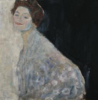 Gustav Klimt, Dame in Weiß, 1917/1918, Öl auf Leinwand (unvollendet), 70 x 70 cm, Belvedere, Wi…