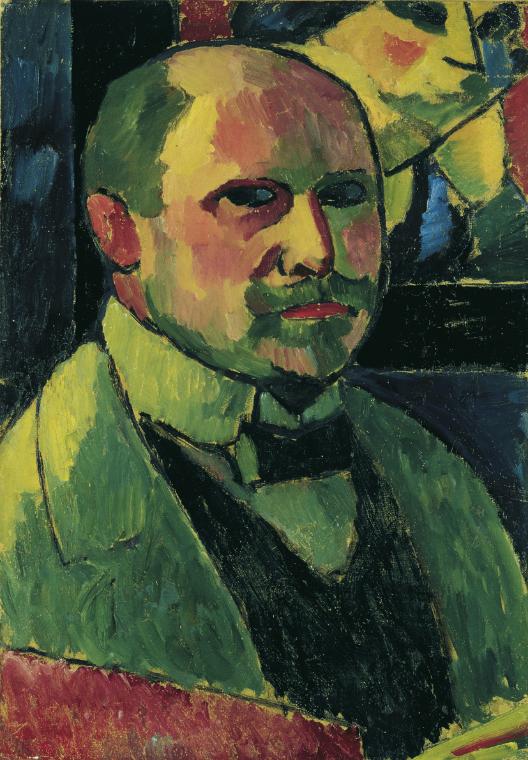 Alexej von Jawlensky, Selbstbildnis, 1912, Öl auf Karton, auf Leinwand aufgezogen, 65,5 x 44,5 …