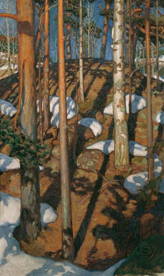 Akseli Gallén-Kallela, Frühjahr, um 1900, Öl auf Leinwand, 133 x 80 cm, Belvedere, Wien, Inv.-N…