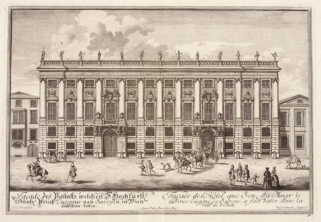 Johann Adam Delsenbach, Facade des Pallasts, welchen [...] Printz Eugenius von Savoyen, in Wien ...