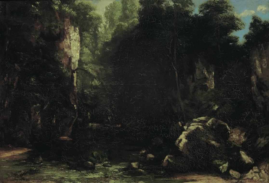 Gustave Courbet, Der schattige Bach, um 1865, Öl auf Leinwand, 92,7 x 133,3 cm, Belvedere, Wien…