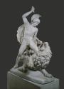 Johann Nepomuk Schaller, Bellerophon im Kampf mit der Chimeira, 1821, Marmor, H. mit Sockel: 27 ...