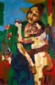 Oskar Kokoschka, Mutter und Kind, einander umarmend, 1922, Öl auf Leinwand, 121 x 81 cm, Belved…