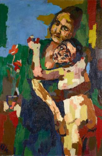 Oskar Kokoschka, Mutter und Kind, einander umarmend, 1922, Öl auf Leinwand, 121 x 81 cm, Belved…
