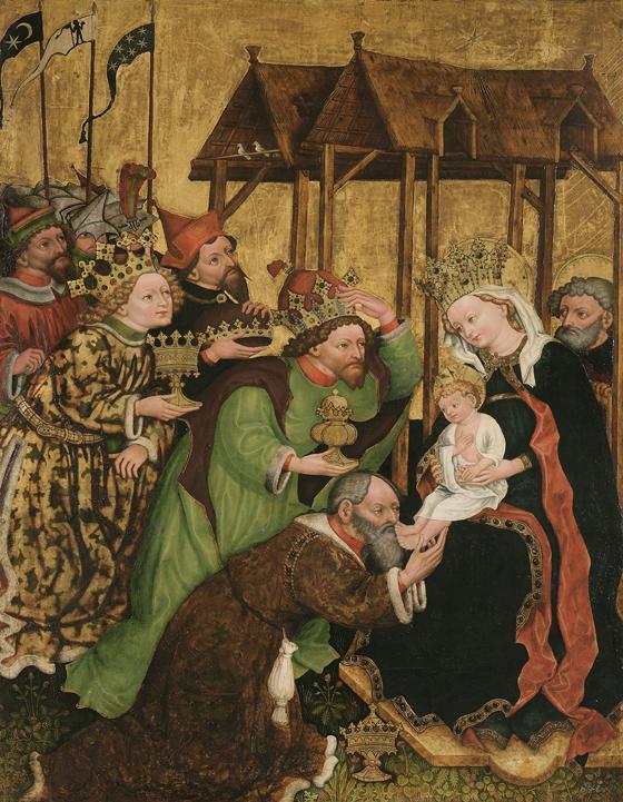 Leonhard von Brixen (Lienhart Scherhauff), Anbetung der Heiligen Drei Könige (Innenseite); Erwä…