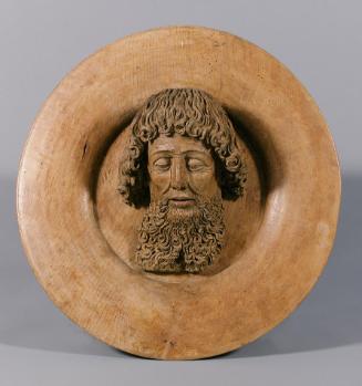 Niederösterreichischer Bildschnitzer, Johannesschüssel, um 1500, Laubholz (wohl Linde), abgelau…