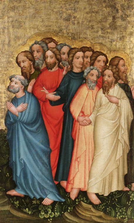 Apostelabschied, um 1420/1430, Malerei auf Fichtenholz, 76,2 × 46,6 × 1,2 cm, Belvedere, Wien, …