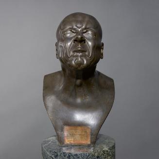 Franz Xaver Messerschmidt, Geruch der zum Niesen reizt ("Charakterkopf" Nr. 31), 1777/1783, Ble…