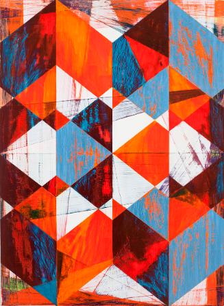 Bernd Ribbeck, Ohne Titel, 2013, Acrylfarbe und Pigmentmarker auf Mitteldichter Holzfaserplatte…