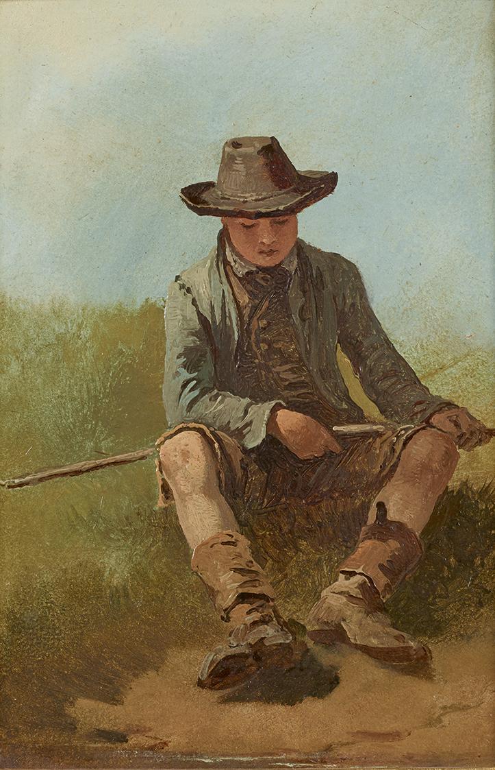 Hirtenjunge bei der Rast