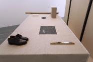 Heinrich Dunst, About A B order, 2013, Diverse Materialien, 280 × 520 × 274 cm, Belvedere, Wien…