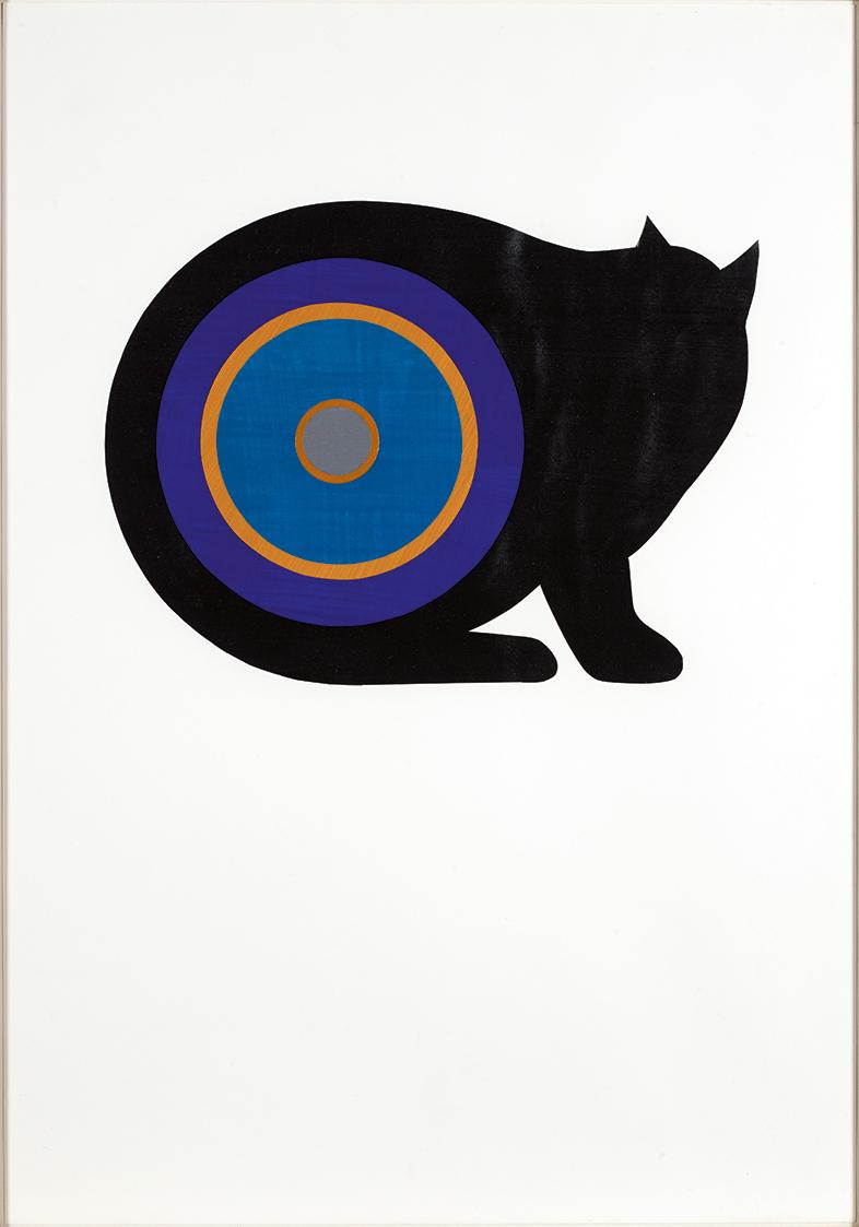Hermann Painitz, Mehr als die Summe der Teile, Entwurf, 1997, Acrylfarbe, Papiermontage, 51 × 3…