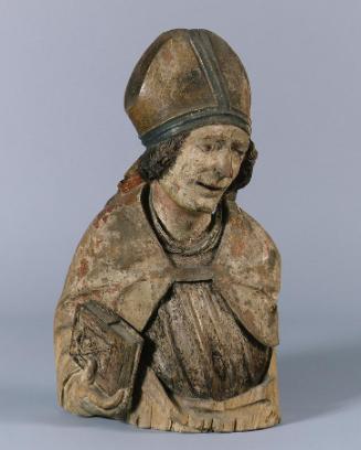 Villacher Bildschnitzer, Heinrich von Villach (?), Hl. Augustinus, um 1510, Lindenholz, origina…