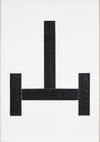 Hermann Painitz, Mehr als die Summe der Teile, Entwurf, 1997, Acrylfarbe, Papiermontage, 51 × 3…