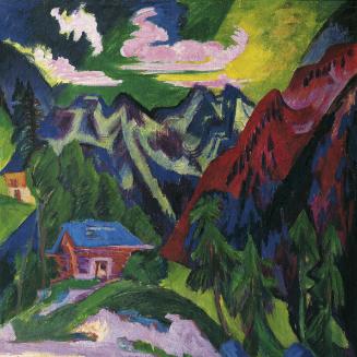 Ernst Ludwig Kirchner, Die Klosterser Berge, um 1923, Öl auf Leinwand, 120,5 x 120,5 cm, Belved…