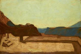 Albin Egger-Lienz, Am Kalvarienberg in Bozen, 1922, Öl auf Leinwand, 83 x 121,5 cm, Belvedere, …