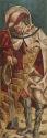 Friedrich Pacher (Umkreis), Hl. Alexius (Außenseite), um 1490, Malerei auf Zirbenholz, 62 x 21 …
