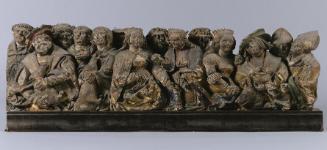 Donauländischer Bildschnitzer, Die vierzehn Nothelfer, um 1520, Lindenholz, alte Fassungsreste,…