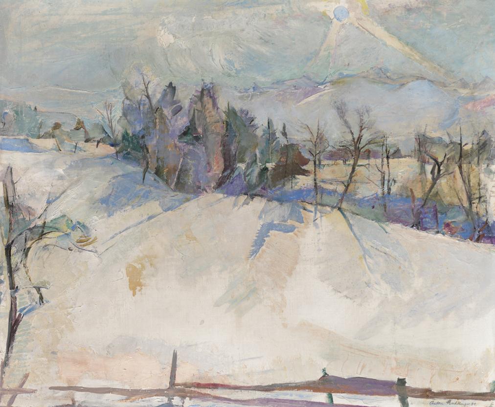 Anton Mahringer, Kärntner Winterlandschaft, 1941, Öl auf Leinwand, 54 x 64 cm, Belvedere, Wien,…