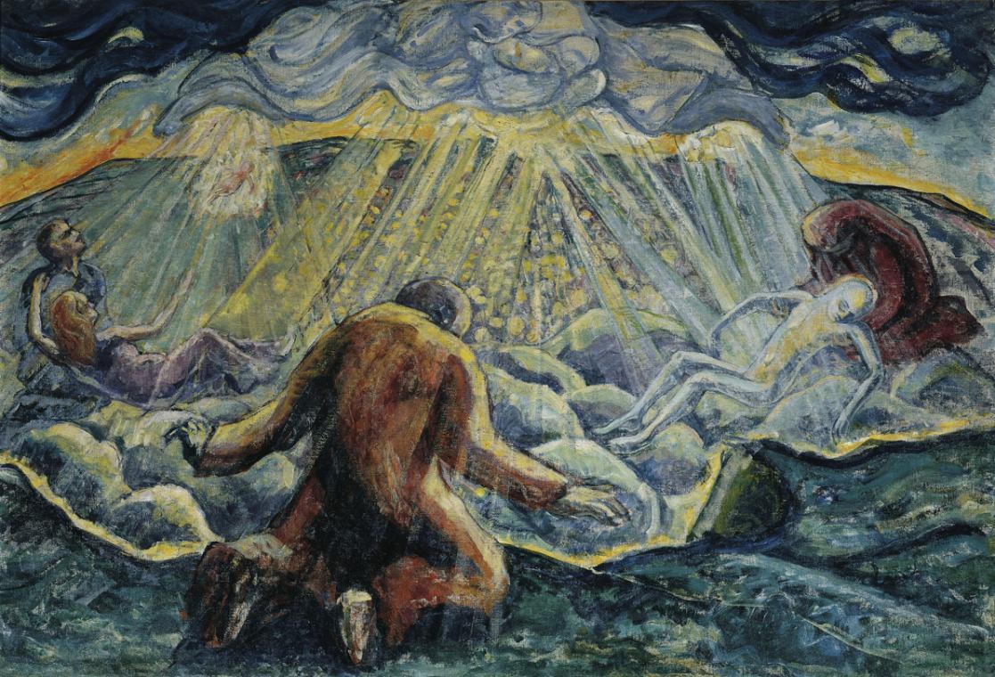 Broncia Koller-Pinell, Werden und Vergehen, um 1920, Öl auf Leinwand, 117,5 × 173 cm, Belvedere…