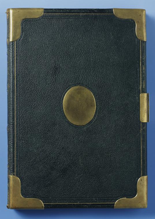 August von Pettenkofen, Skizzen-Album, undatiert, Portfolio mit eingeklebten Skizzen, grünem Le…