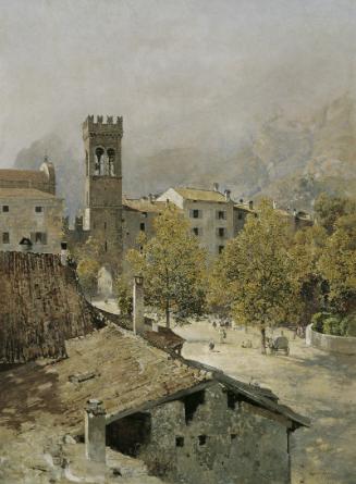 Robert Russ, Porta San Michele in Riva, Ende 1890er Jahre, Öl auf Leinwand, 100 x 74,5 cm, Belv…