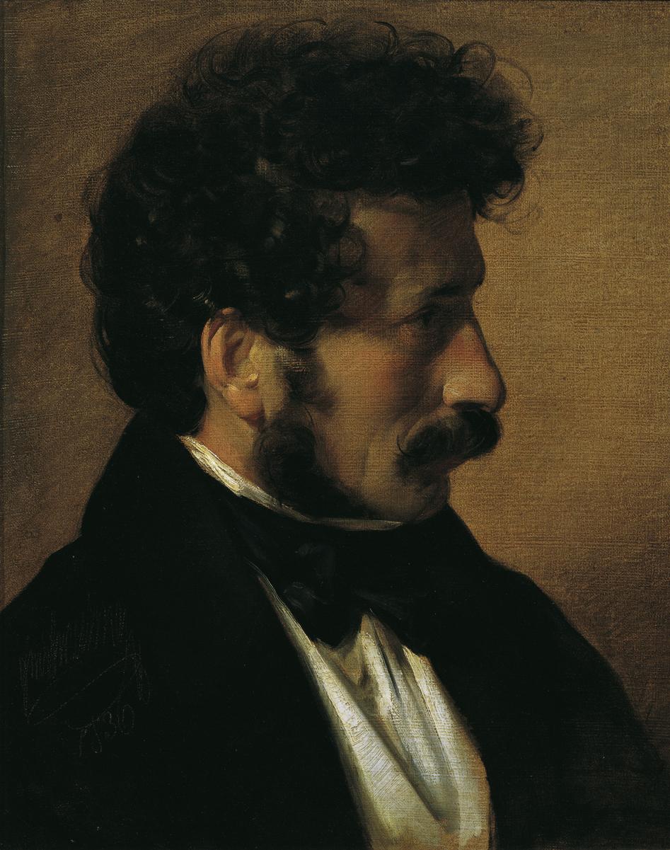 Friedrich von Amerling, Der Maler Theodor Alconière (1798–1865), 1836, Öl auf Leinwand, 46 x 37…
