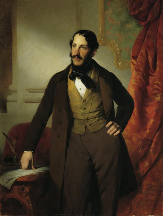 Friedrich von Amerling, Der Industrielle Maximilian Todesco, 1846, Öl auf Leinwand, 134 x 102 c ...