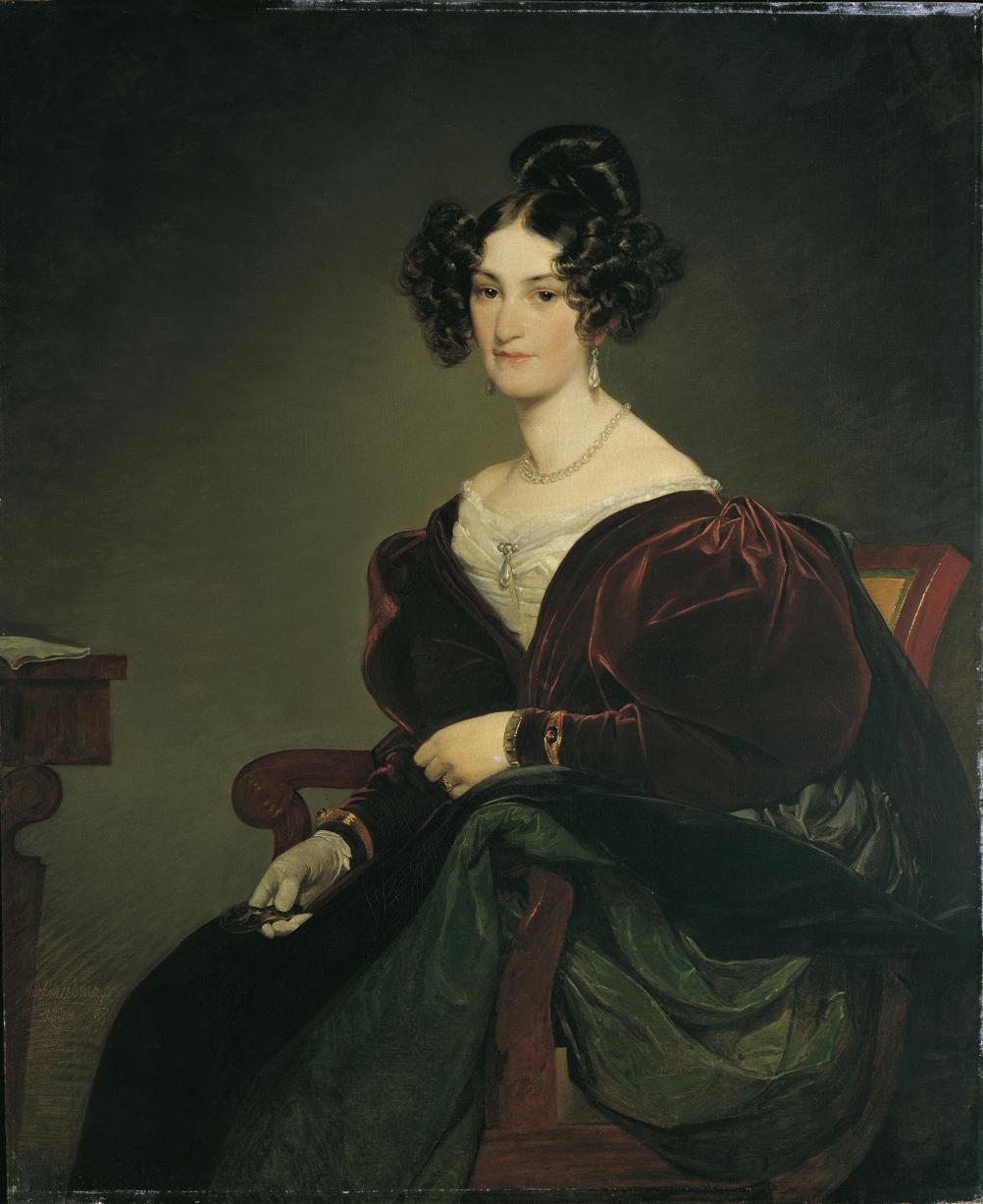 Friedrich von Amerling, Amalie Josefine Klein, geb. von Henikstein (1806–1871), 1834, Öl auf Le…