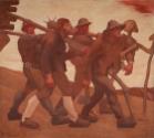 Albin Egger-Lienz, Totentanz vom Jahre 1809, 1908, Kasein auf Leinwand, 225 x 251 cm, Belvedere…