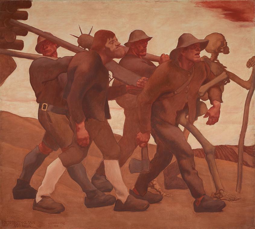 Albin Egger-Lienz, Totentanz vom Jahre 1809, 1908, Kasein auf Leinwand, 225 x 251 cm, Belvedere ...