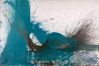 Hermann Nitsch, MZM_046_09, 2009, Acryl auf Jute, 200 × 300 × 6,5 cm, Schenkung des Künstlers, …