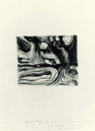 Robert Keil, Aus der Folge "Meer" IV, 1969, Kaltnadelradierung, Plattenmaße: 20 x 23,5 cm, Belv…