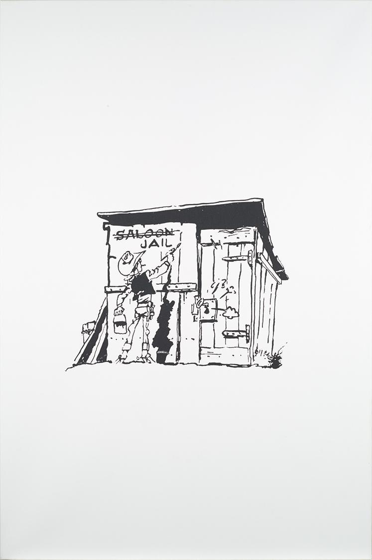 Benjamin Hirte, Ohne Titel, 2013, Siebdruck auf Leinwand, 120 × 80 × 2 cm, Ankauf aus Mitteln d…