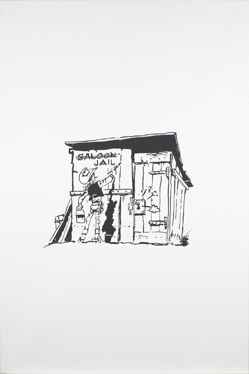 Benjamin Hirte, Ohne Titel, 2013, Siebdruck auf Leinwand, 120 × 80 × 2 cm, Ankauf aus Mitteln d…