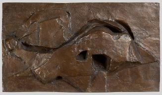 Vincenc Makovský, Relief II, 1930, Bronze, 29 × 50 × 8 cm, Dauerleihgabe Sammlung Rotter, Belve…