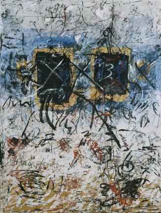 Hans Staudacher, 3 x, 1958-1959, Dispersion, Collage auf Hartfaserplatte, 170 x 130 cm, Belvede…