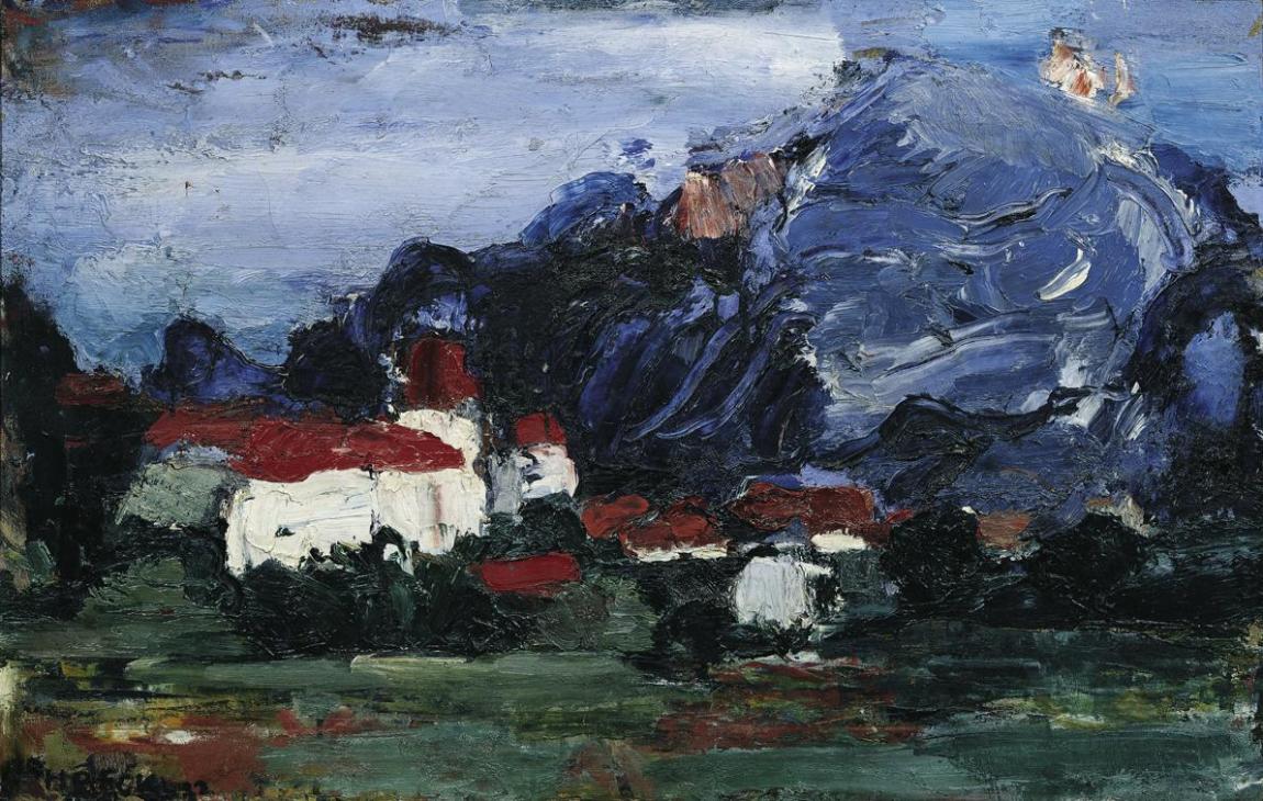 Herbert Boeckl, Stift Eberndorf in Kärnten, 1922, Öl auf Leinwand, 49,5 x 77,5 cm, Belvedere, W ...