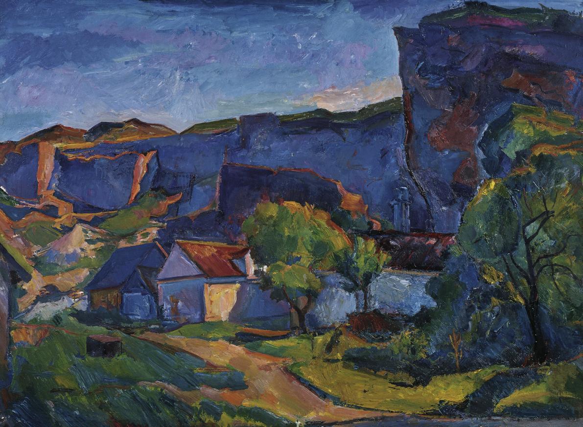 Herbert Boeckl, Blauer Steinbruch bei St. Margarethen, 1938, Öl auf Leinwand, 118 x 161 cm, Bel…