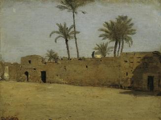 Leopold Carl Müller, Das Dorf Matarije, um 1875, Öl auf Leinwand, 38 x 49,5 cm, Belvedere, Wien…