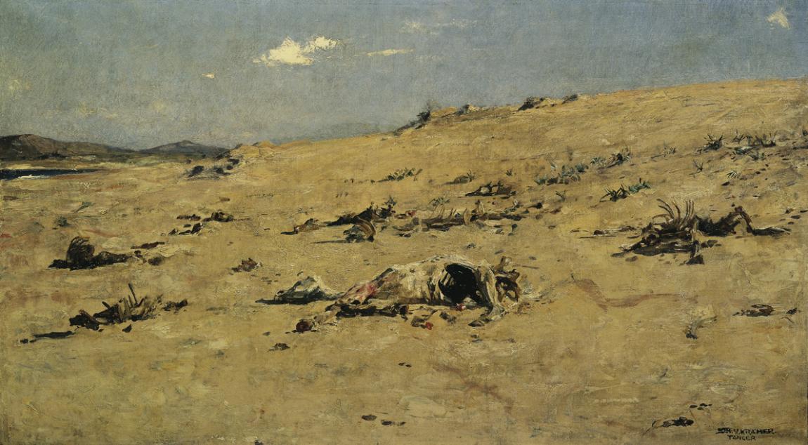 Johann Victor Krämer, Motiv aus Tanger, 1891–1892, Öl auf Leinwand, 56 x 100 cm, Belvedere, Wie…