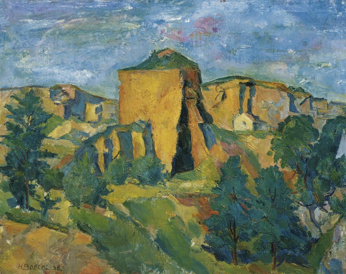 Herbert Boeckl, Gelber Steinbruch bei St. Margarethen, 1938, Öl auf Leinwand, 94 x 117 cm, Belv…